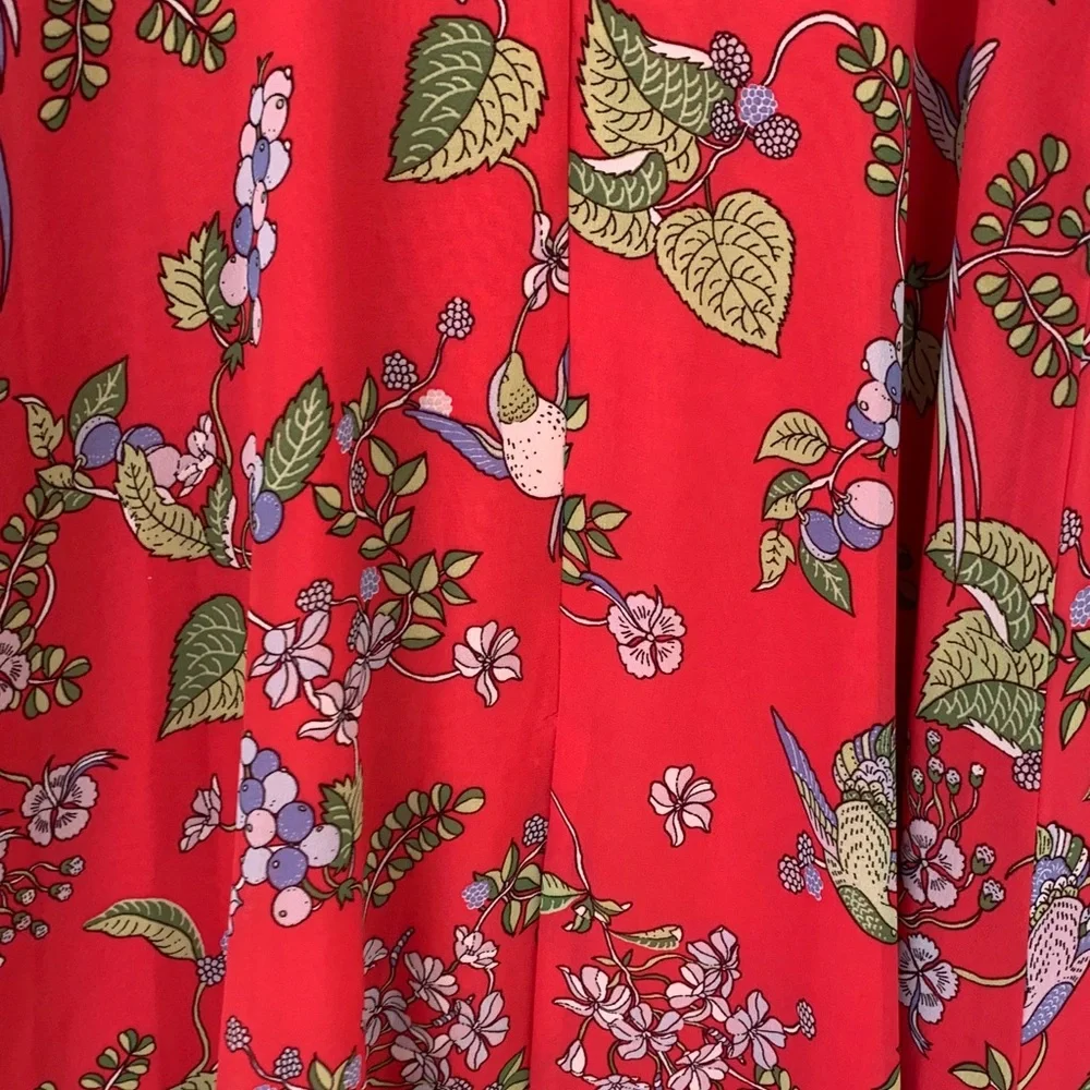 Nanette Lepore Red Floral Maxi Dress size 6 - Picture 6 of 12
